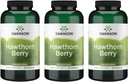 Swanson Hawthorn Berry Supplement- Antioxidant Flavonoider (250 kapsler, 565 mg Hver) 3 pakning
