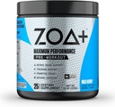 ZOA + Zero Sugar Pre Workout Powder, Wild Berry - NSF Certified for Sport with Electrolytes, Creatin, Beta Alanine, Ginkgo Biloba, 200mg Koffein - 25 Servere