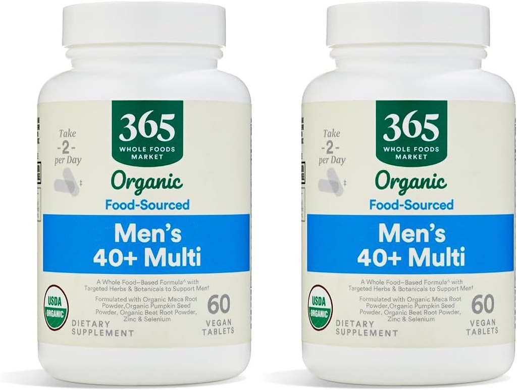 Whole Foods Market, Vitamin Multi Herre fødevarer dyrket 40 Plus, 60 Greve (pakke med 2)