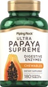 Piping Rock Papaya fordøjelsesfremmende enzymer tyggetabletter 124; 180 Tabletter