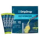 DripDrop Hydration Pakninger - Lemon Lime - Single Serve Electrolytes Powder Mix - Non-GMO, Gluten Free, Vegan - 32 sticks
