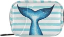 Stripe hval havfrue Hale Pil Pill Box 7 Dag Pill sag Travel Pill Organizer Bag med lynlås Portable ugentlige sag Kompakt størrelse for Vitamin Supplement Holder