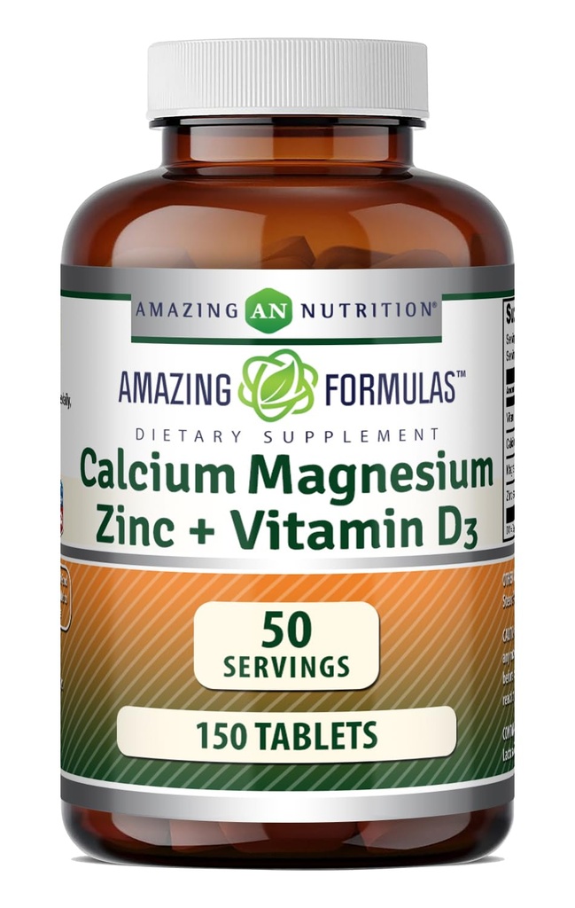 Amazing Formulas Calcium Magnesium Zink + D3 Supplement Note 124; 150 tabletter