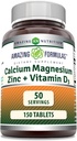Amazing Formulas Calcium Magnesium Zink + D3 Supplement Note 124; 150 tabletter