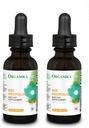 Organika Bee Propolis Tincture 1 oz x 2 Pack: Clean and Vegan Propolis Extract for immunforsvar, Hals og åndedræt - Gratis Gluten, GMO, & Kunstige Flavors - 20 dages Prop Drops Supply