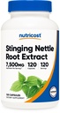 Nutricost Stinging Nettle Root Extract 7500mg Tilsvarende, 120 Kapsler - Vegetarisk Friendly, Non- GMO, Gluten Free