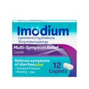 Imodium Multi- symptom Relief caplets, Loperamid Hydrochlorid & Simeticone Anti- Diarrheal Medicine for Relief of Diarré, Gas, Bloating, Cramp & Pressure, HSA / FSA Egnet, 12 ng