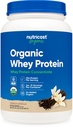 Nutricost Organic Whey Protein Concentrate, French Vanilla Flavored, (2LBS) - Gluten- Free, Non- GMO