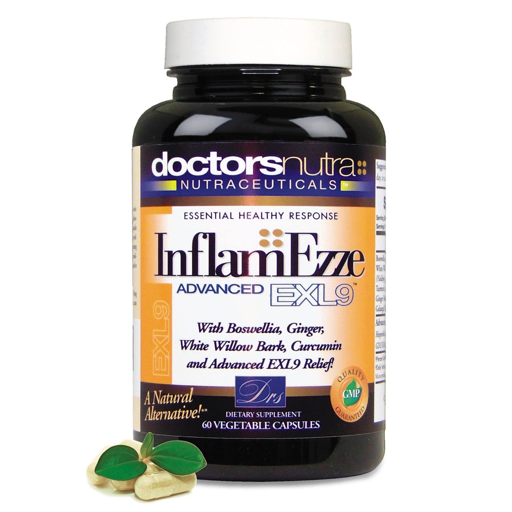 Inflamazze - Gurkemeje, Curcumin, Ingefær Supplement - Glutenfri, 60 kapsler