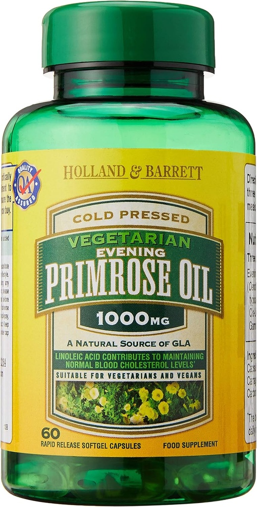 Aften Primrose Oil MED VITAMIN B6- 1000 mg - 120 kapsler