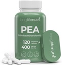 LongLifeNutri Palmitoylethanolamid (Pea) 400mg - 120 Vegetariske Kapsler, Organisk supplement til Diskomforthåndtering, 4-måned Supply, Lab Testet, Made in USA
