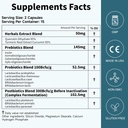 Probiotika Kvinder Mænd Gut Sundhed: fordøjelig sundhed immunforsvar Bloating Relief Hylde Stable Strops 35B CFU 'er per kapsel Kompleks med Prebiotika Postbiotika Quercetin & Curcumin Kosttilskud