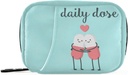 Naanle Cartoon Pills Heart Pill Box 7 Dag Case Bag Travel Organizer med lynlås Portable Weekly Compact Størrelse for vitamin supplement Holder A Cartoon Red Blue 4.6 x 3,14 x 1,88 Tommer 0,12 kg