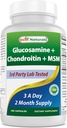 Bedste Naturals Glucosamine Chondroitin og MSM (non-GMO) - fremmer fælles sundhed - 180 Greve