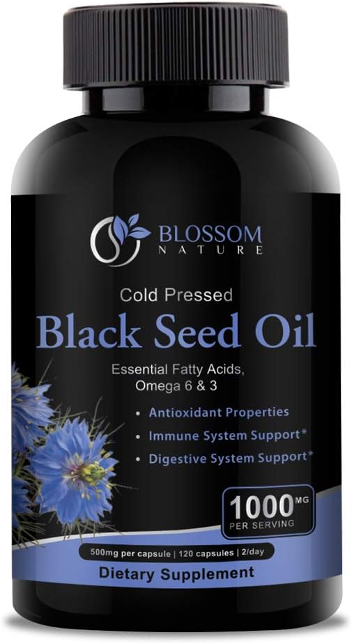 Black Seed Oil Capsules 1000mg - Premium Black Cumin Seed Oil Capsules - Black Seed Oil Liquid Pills - Virgin Cold Pressed Nigella Sativa Oil Pills - Blackseed Oil - 120 Cap (2 Month Supply)