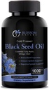 Black Seed Oil Capsules 1000mg - Premium Black Cumin Seed Oil Capsules - Black Seed Oil Liquid Pills - Virgin Cold Pressed Nigella Sativa Oil Pills - Blackseed Oil - 120 Cap (2 måned Tilgang)