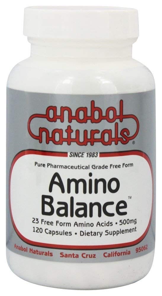 Amino Balance 120 caps, Energy Amino Supplement, Complete 23 Free Form Amino Blend Formel med BCAA, 9 Essential Aminosyrer, Glutamin, Arginin til sport Nutrition, Post Workout Muscle Inddrivelse