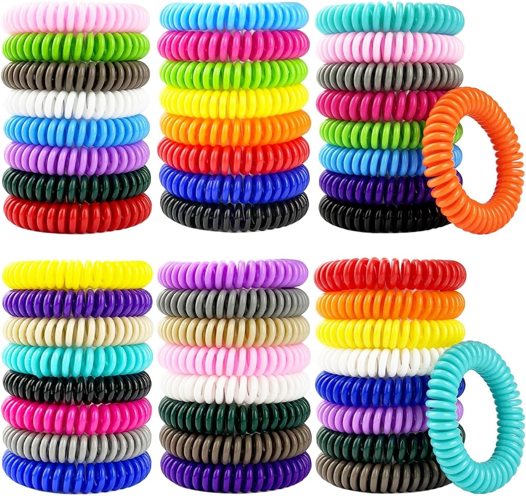 Mosquito Repellent Armbånd 50 Pack, individuelt indpakket Mosquito Repellent Bands med 60 Pcs Mosquito Repellent Stickers, DEET- Free Mosquito armbånd Patches for voksne og børn Indendørs