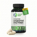 Sund Gut HoloZyme Max Strength Digestive Enzymes Name 124; Forhindrer Bloating, Gas, & Forstoppelse w / Protease, Amylase, Lipase, Lactase, og mere 124; 15 Serveringer (prøve flaske)