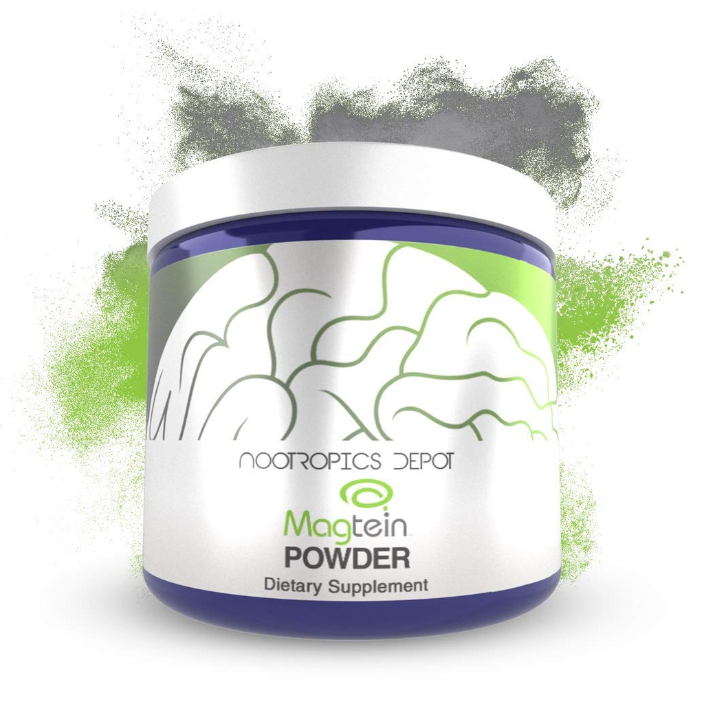 Nootropics Depot Magtein Magnesium L- Threonate Powder Б124; 120 Grams Б124; Mineral Supplement, Natural Б124; Understøtter Mitokondriel funktion, Kognitiv Funktion Б124; fremmer hjerte & kardiosculær sundhed