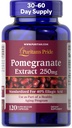 Puritan 's Pride Premium Pomegranate Extract 250 mg, Kosttilskud til antioxidant sundhed og sund aldring program, 40% Ellaginsyre, 120 hurtige release kapsler (Packaging May Vary)