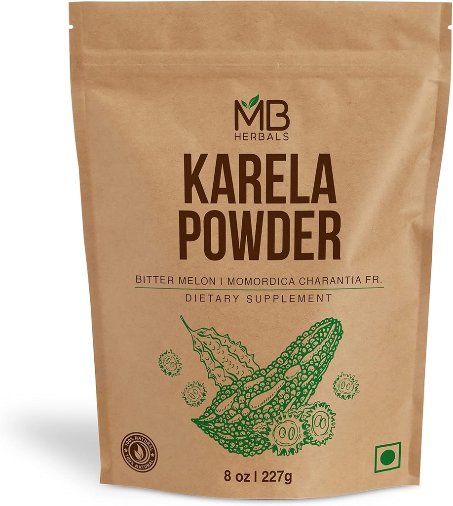 MB Herbals De- Seaded Karela Powder 8 oz / 227 Gram (0,5 lb)