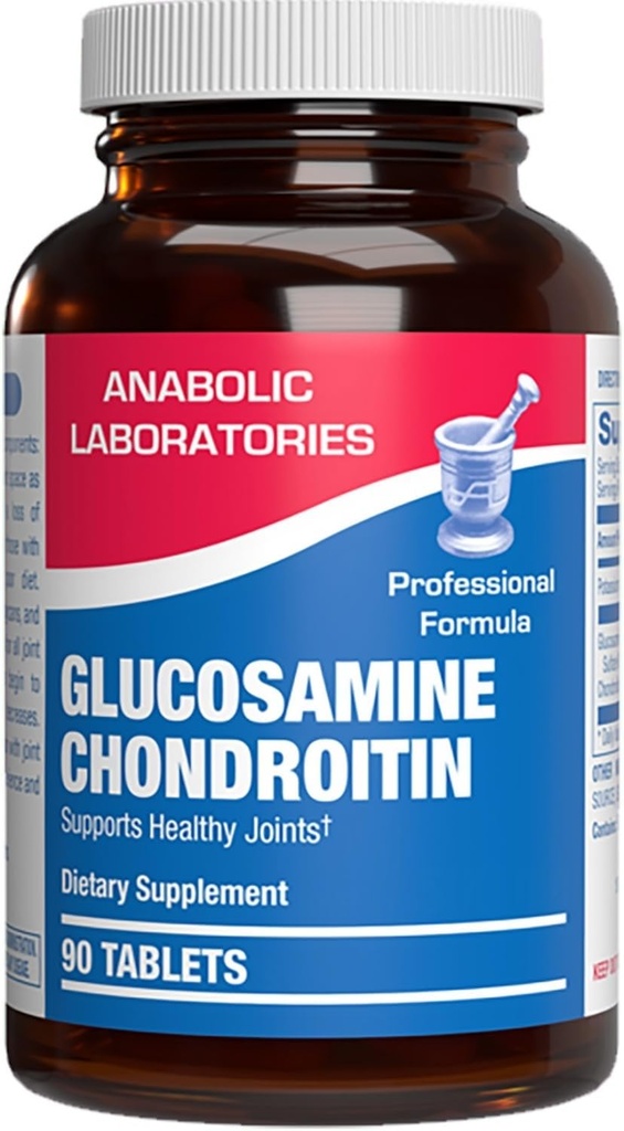 Advanced Glucosamine and Chondroitin for Adults - Clinical Formula Naturally Derived Bone Joint Tendon and Ligament Supplement with High Strength Glucosamine Complex - Up to 90 Day Supply