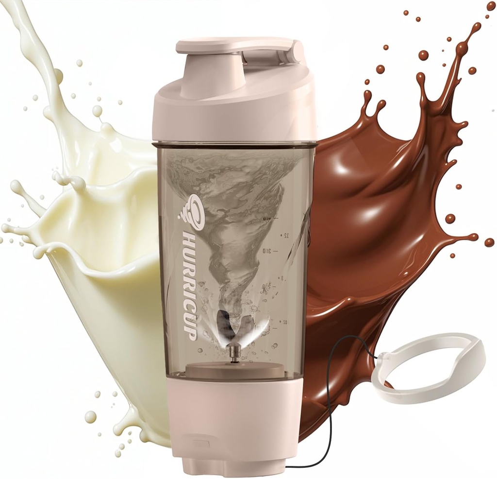 Hurricup 22 Oz Protein Shaker Flaske til Protein Mixes, BPA Free Protein Shaker Cups til Protein Shakes, Whey Powder Smoothie Cup til Preworkout Mixer Flaske, Gym Tilbehør til kvinder og mænd, Gray