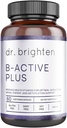 Dr. Brighten B- Active Plus - Vegan B Vitamin Supplement for energi, Metabolisme, Heart Health, Forbedret hukommelse - 60 kapsler