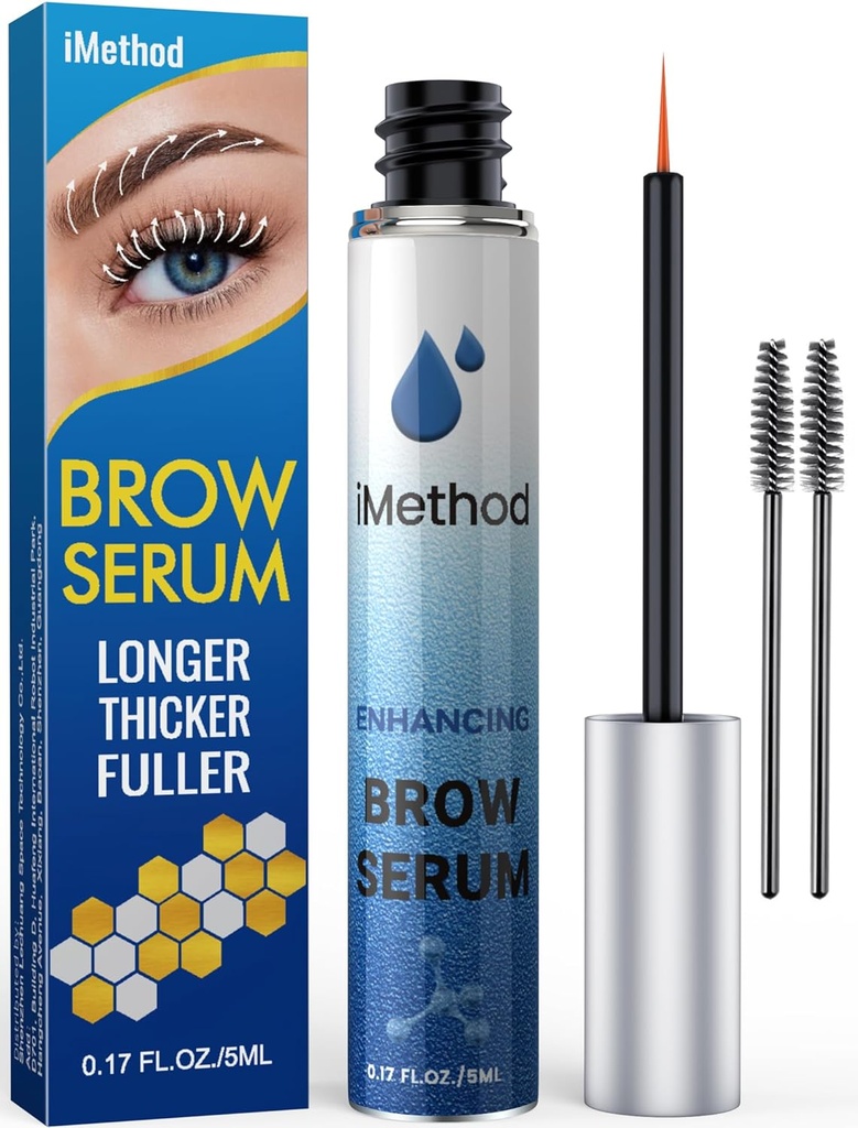 iMethod Eyebrow Growth Serum - Eyebrow Serum to Grow Brows, Thicker Brows i 4 uger, Brow Boost, Natural Eye Brow Enhancer 5ML, Clear