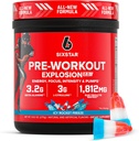 Six Star Pre- Workout pulver til mænd og kvinder, ICY Rocket Freeze (30 Servering) - Preworkout Explosion 2.0 Energy Powder Drink Mix med Beta- Alanine & Koffein - Sport Nutrition Supplement produkter