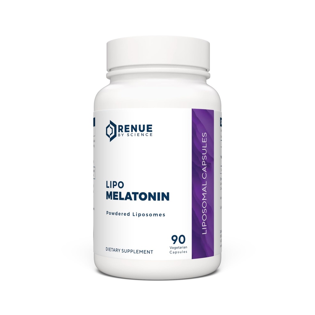 Renue By Science Melatonin Mex124; Liposomal Melatonina Supplement 124; 90 High Strength Melatonin Capsules - 1mg Melatonin per Serving Mex124; Sleep Aid Melatonin Mex124; Non- GMO Mex124; Lavet i USA & Third- Party Testet