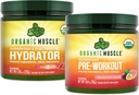 Organic Muscle Bundle - Pre- Workout Powder for Energy (Passionfruit Guava) + Replenisher for Hydration (Watermelon) - USDA Certified Organic