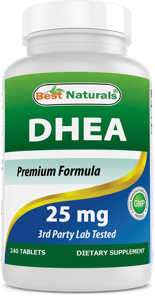 Bedste Naturals Dema 25mg Supplement 240 tabletter - Understøtter balancerede Hormonniveauer for mænd og kvinder - fremmer sund aldring - USA Fremstillet