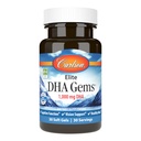 Carlson - Elite DHA perler, 1000 mg DHA, Understøtter sund hjerne funktion & Vision, 30 bløde geler