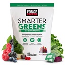 FORCE FACTOR Smarter Green Superfood Chews, Grønne og Superfood med Probiotika, Antioxidanter, og Fiber, Grønne tillæg til støtte fordøjelse, nitrogenoxid, og energi, 60 bløde tykkere