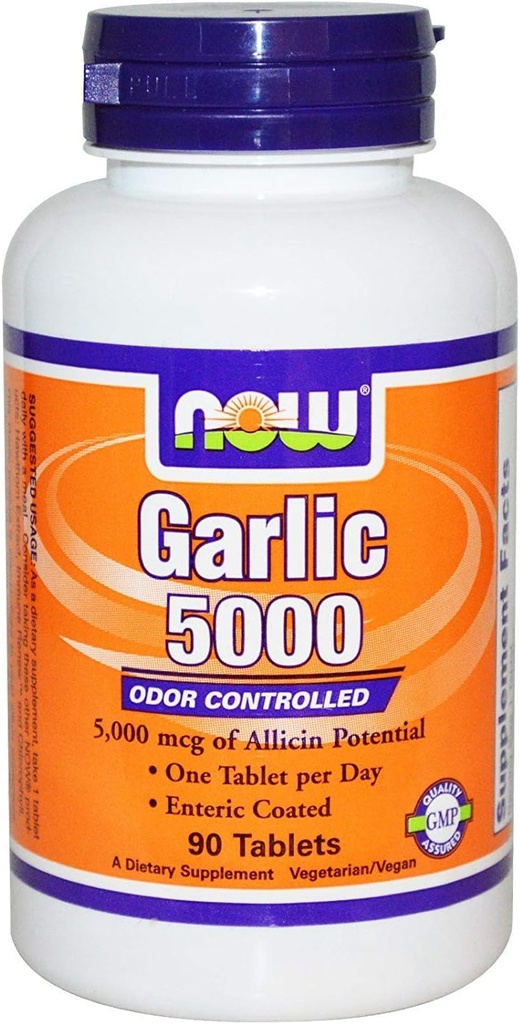 Now Foods by Now hvidløg 5000 Ordor Controlled 90 Tablets