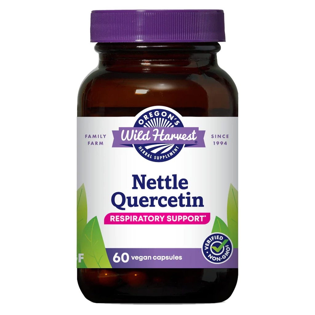 Oregon 's Wild Harvest Nettle Quercetin Kapsler, Non- GMO Organic Herbal Kosttilskud, 60 Greve