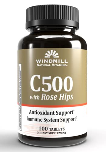 Windmill C- 500 med Rose HIPS Tabs 100S Windmill (pakke med 1)
