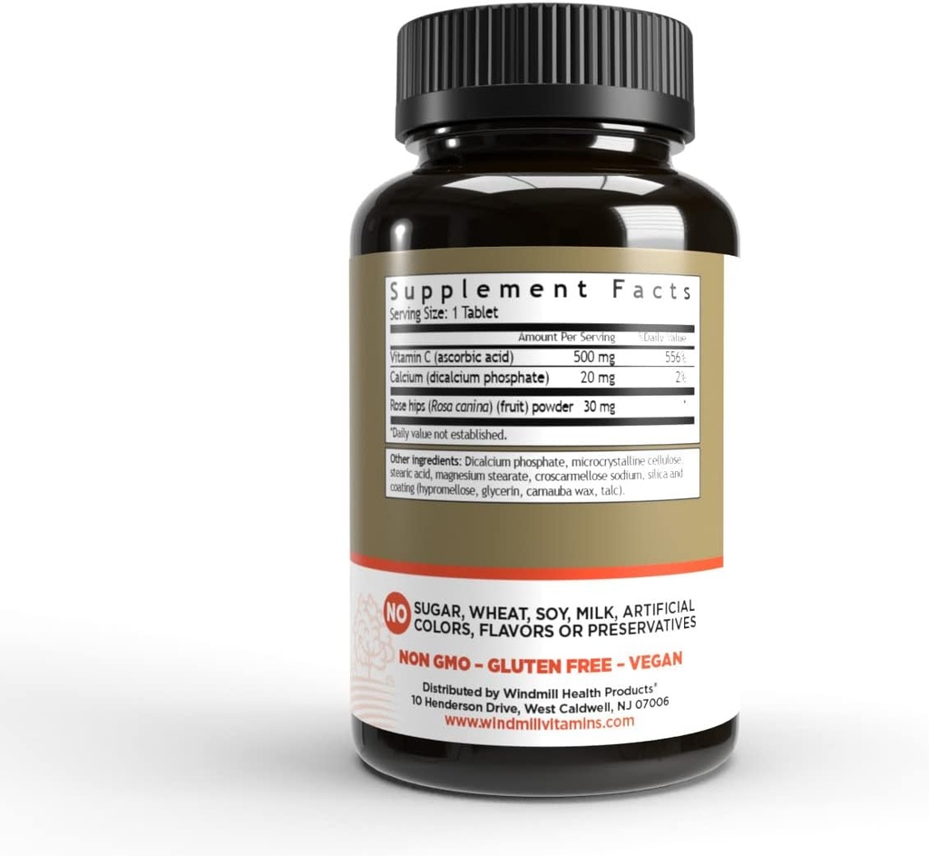 Windmill C- 500 med Rose HIPS Tabs 100S Windmill (pakke med 1)