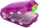 Rejse Pill Box - Rejse Pill Organizer - Kompakt Portable Pill Case med 10 Compartments - Pill Case til purse, Pocket - Holdbar Daily Pill Organizer til vitaminer, Kosttilskud (Pink)