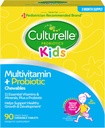 Culturelle Kids Complete Chewable Multivitamin + Probiotic For Kids, Ages 3+, 90 Count, Digestive Health, Oral Health & Immune Support - With 11 Vitamins & Minerals, including Vitamin C, D3 & Zinc