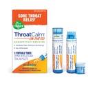 Boiron ThroatCalm On Go Travel Essential for Relief of Sore Throat, eller Scratchy, rød eller tør Throat, og hæshed - 2 Greve (160 Pellets)