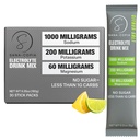 Elektrolyte Drink Mix Hydrations Pakninger: 1000mg Natrium, Kalium & Magnesium Citrus Salt Hydrating Powder, Zero Sugar - 30 Lemon Lime Elektrolyte Powder Pakninger, For Rehydrering eller Dehydrering Relief