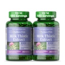 Puritan 's Pride Milk Thistle Silymarin 4: 1 Koncentration Uddrag 200mg (1000 Mg Ækvivalent) Kosttilskud til leverstøtte, 6 Måned Supply, 180 Greve 2- Pack