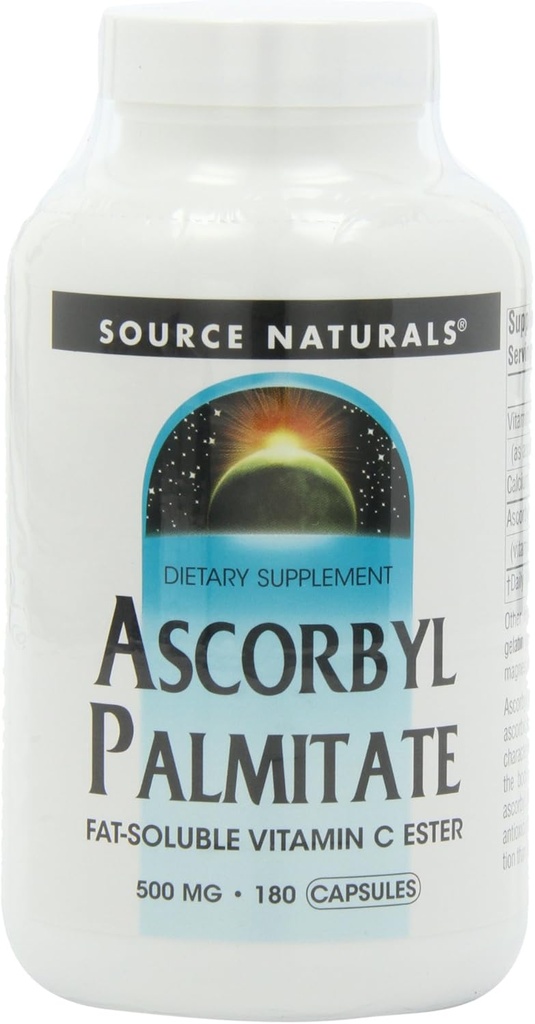 Source Naturals Ascorbyl Palmitat 500mg, 180 Kapsler (pakke med 2)