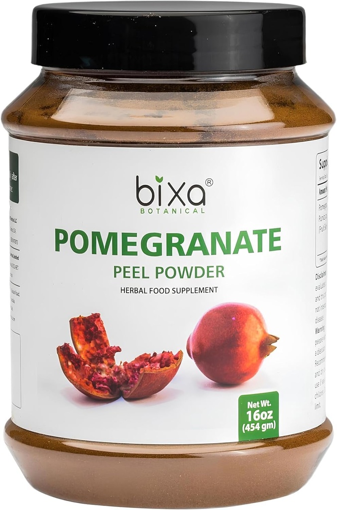bixa BOTANIAL Pomegranat Peel Powder szág 124; Urte Tea, Skincare & DIY Beauty szág 124; Punica Granatum, Ayurvedic Herbal Supplement 124; Gluten Free, Non- GMO, Steam Treated, Vegan, 100% Pure szág 124; 1 LB / 16oz