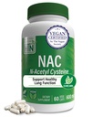 Health Thru Nutrition NAC N- Acetyl- Cysteine 600mg 60 Kapsler er 124; Vegan Certified Measures 124; Den Pure NAC Supplement 124; Understøtter sund Lung, Lever funktioner & Cellular Health Measures 124; Non- GMO soy & Gluten Free