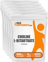 Bulk Supplements.com Cholin Bitartrate Powder - as Cholin L- Bitartrate, Cholin Supplement - Gluten Free, 600mg per Serving, 5kg (11 lbs) (Pack of 5)