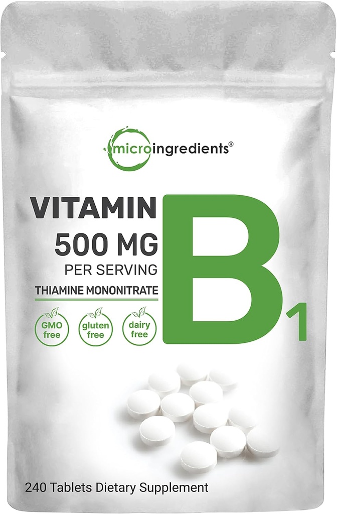Micro Ingredienser Vitamin B1 500mg Per Servering, 240 tabletter
